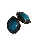 Southwestern Sterling Silver Natural Sleeping Beauty Turquoise Stud Earrings Blue Photo 6