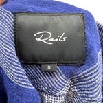 Rails  Charli Linen Blend Button-Down Shirt Patriot Blue White Size Small Photo 7
