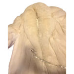 Genuine Fox Fur Coat Women’s Medium White Real Fox Fur Jacket Made in Korea Photo 7