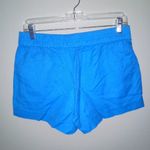 J.Crew 6 S Linen Blend Pull On Pocketed Short Shorts in Teal Blue Photo 1