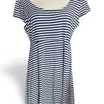 Motherhood Maternity Womens Navy Striped T Shirt Dress - Sz L Photo 0