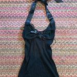 BLACK SHEER FRINGE SEXY WESTERN SLIP DRESS Photo 0