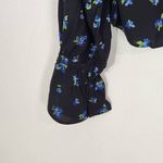 We Wore What Black Floral Cropped Blouse NWT Size Large Boho Floral Blouse Photo 3