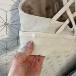 Lululemon  Energy Bra White Longline Ribbed Photo 3