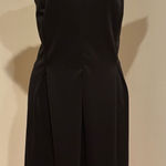 Monteau Black V Neck A Line Dress Pull Over Sleeveless Scalloped Straps Sz 3X Photo 0