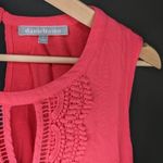 Daniel Rainn  Keyhole Tank Top Womens Size L Embroidered Split Back Mixed Coral Photo 2