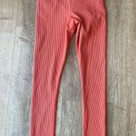 Athleta Alicia Keys x  Orange Ribbed Leggings XS Photo 2