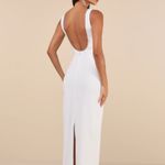 Lulus Timeless poise white rhinestone square neck backless maxi dress M NWT!!!! Photo 9