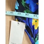 ZARA NWT Womens  Blue Flower Pattern Dress Elasticated Waisted V Front Large 2181 Photo 7