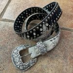 NOCONA COW FUR RHINESTONE WESTERN BELT Brown Size M Photo 0