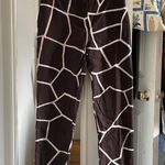 ESCADA Mocca Brown & White Woven Giraffe Photo 0