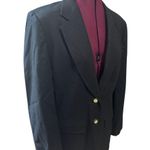 Pendleton Virgin Wool Single Breasted 2 Gold Button Blazer Black Womens EUC 10 Photo 0