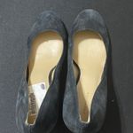 Ann Taylor  MADE IN ITALY NAVY LEATHER SUEDE SHOES Approx 4” Heel. CLEAN Photo 3
