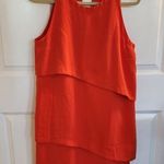 Sfera Layered Front Crew Neck burnt orange tiered sleeveless mini Dress M/L Red Size L Photo 0