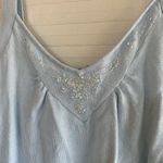 Hillard & Hanson  Light Blue Sweater Embellished Tank Top Photo 1