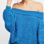 Free People  Blue Edessa Knit Off The Shoulder Sweater Size XS Photo 1