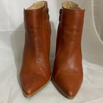 Steve Madden Steven Klick Cognac Leather Pointed Toe Block Heel Boots size 8 Photo 4