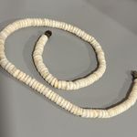 White Ivory Puka Shell Necklace 16” Vintage Photo 3