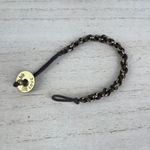 Source Unknown 4 Chain Link Braided Bracelets Set Gold Silver Tone Black Brown Yellow Cord NWOT Photo 9