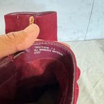 Bamboo  Maroon Velvet‎ Heeled Ankle Boots NEW size 7.5 Photo 3