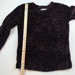 Orvis Plum Chenille Sweater Size Medium Soft Cozy pull over knit Photo 7