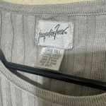 Jacqueline Ferrar  100% Silk Sweater grey ribbed womens Large Tall long sleeve Photo 3