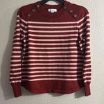 Liz Claiborne  Red and Pink Striped Sweater Photo 0
