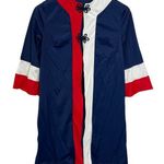 Vintage Pinehurst Short Nylon Robe Size M Red White Blue 70s 3/4 Sleeve Size M Photo 0