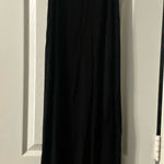 Black strapless dress with a high slit Photo 0