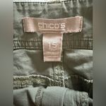 Chico's Chico’s Olive Green Cargo Straight Skirt Army Green Cotton Blend Size Medium 10 Photo 5