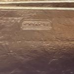 Coach  signature Charlie C zip around wallet gold with purple interior Photo 6