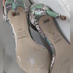 L'Agence new  Gisele Ii Ankle Strap Sandal In Green Metallic Snake sz 38.5 US 8 Photo 9