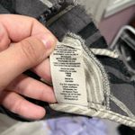 Free People Charcoal Combo Rumpled Stripe Yarn Dye Linen 4 Blazer Y2K Quirky Photo 4