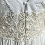 Farm Rio  Solana Cutout Cold Shoulder Ivory Midi Dress Boho Anthropologie Size S Photo 9