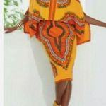 Ashro Gold Orange African American Pride Sabra Dress Photo 0
