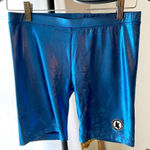 Metallic Blue‎ Biker Shorts Blue Photo 0