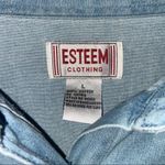 esteem jean button up with cardinals embroidery Photo 6