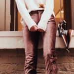 Free People NWT  Velvet Crop Pants Taupe Size‎ 26 Photo 0