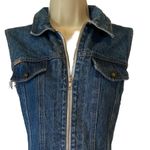 EXPRESS Vintage Fitted denim vest with zip up front medium Photo 1