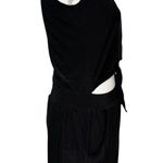 Sevengate Black Tie Front Cut Out Sleeveless Romper Photo 1