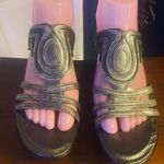 NAOT Silver Platform Sandals Size 7.5 Photo 1