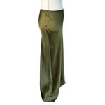 Cult Gaia Chantel Skirt in Cedar Green Large New Womens Satin Long Maxi Photo 7