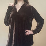 Soft Surroundings Rare Soft‎ Surroundings Catalog Crushed Velvet Burnout V Neck Top Size Medium Photo 0