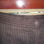 Peter Nygard  10 Workwear Brown Lime Pinstripe Pants Suit Photo 13