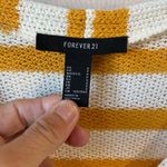 Forever 21 Sweater Marigold Stripe Cardigan Tie Knot Lightweight Womens Oversize Small Photo 7