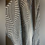 Aeropostale Cardigan Sweater by , grey & white, open front w beautiful knitting Photo 9