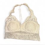 Aerie Cream Lace Bralette with Halter Neckline Photo 0