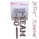 Betsey Johnson  GO TEAM Statement Earrings Photo 3
