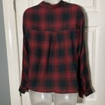 beach lunch lounge top Red Black Buffalo Plaid Check Small Button Up S Photo 4