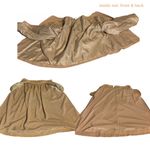 VINTAGE 1980'S P.H.M. SPORTSWEAR CAMEL FAUX SUEDE FEEL SKIRT SUIT (16) Tan Photo 10